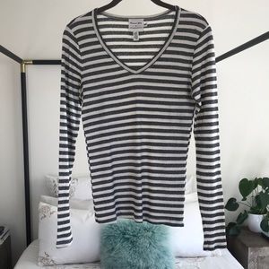Michael Stars Long Sleeve Striped Top